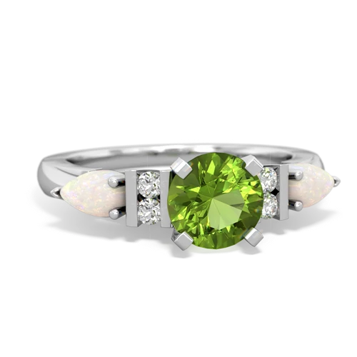 peridot-opal engagement ring