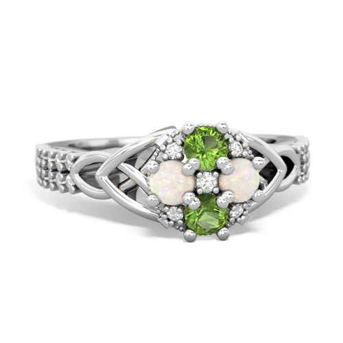 peridot-opal engagement ring