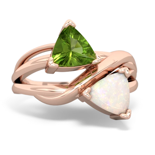 peridot-opal filligree ring