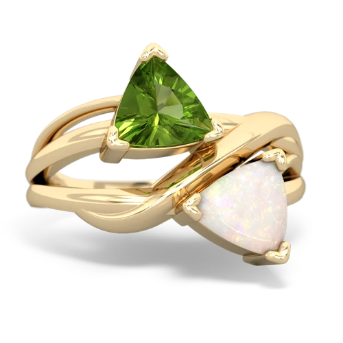 peridot-opal filligree ring