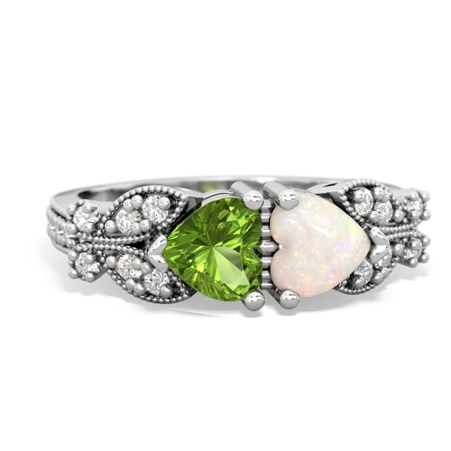 peridot-opal keepsake butterfly ring