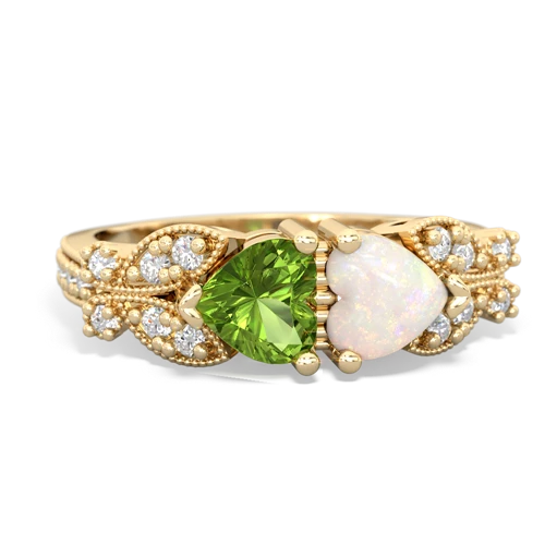 peridot-opal keepsake butterfly ring
