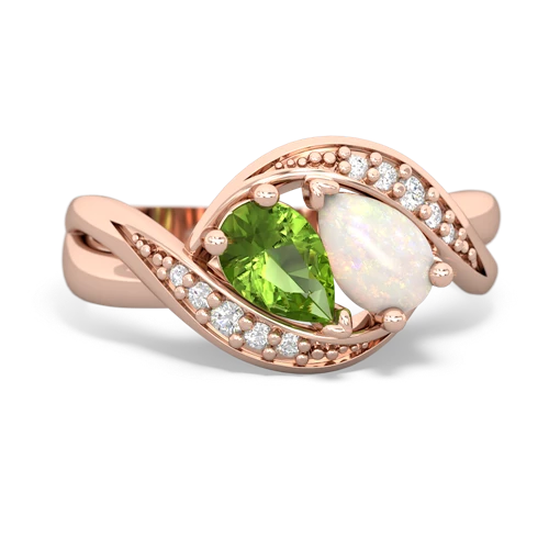 peridot-opal keepsake curls ring