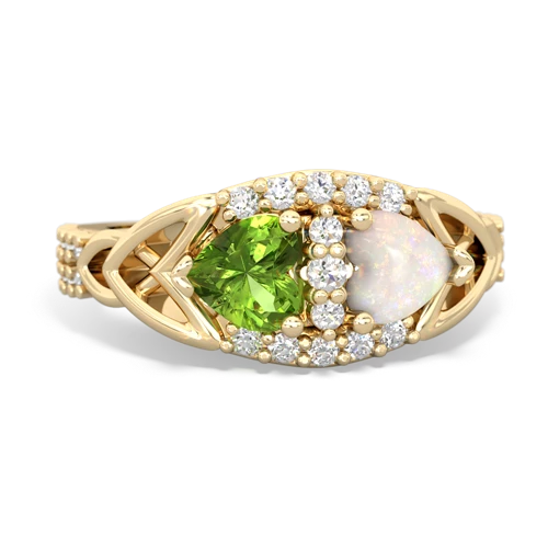 peridot-opal keepsake engagement ring