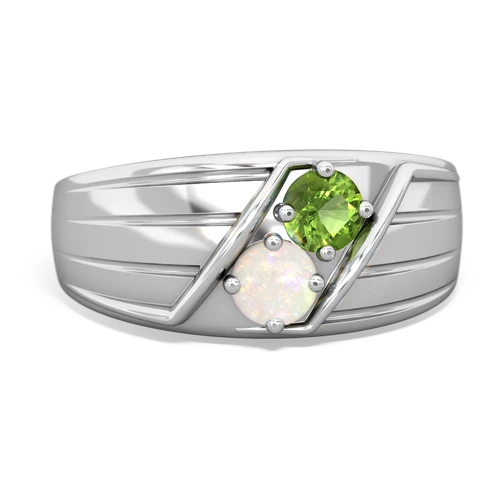 peridot-opal mens ring