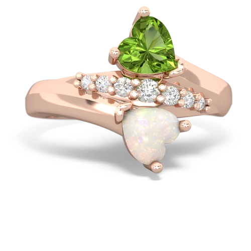 peridot-opal modern ring