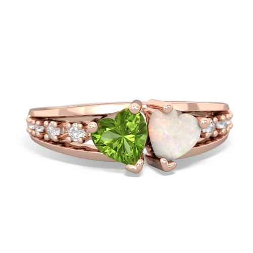 peridot-opal modern ring