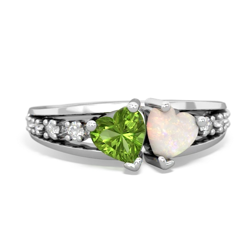 peridot-opal modern ring