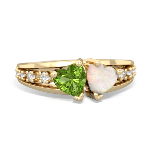 peridot-opal modern ring