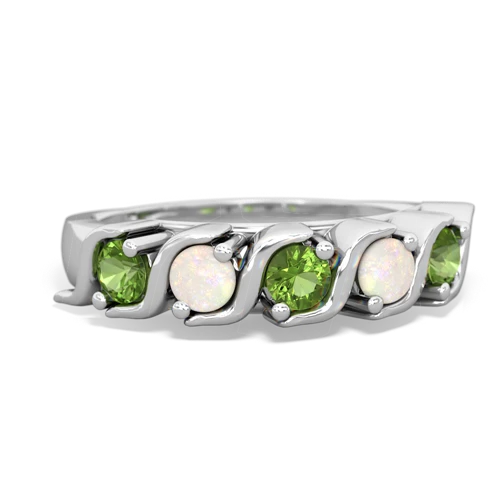 peridot-opal timeless ring