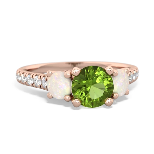 peridot-opal trellis pave ring