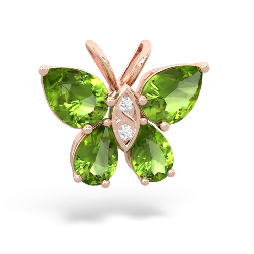 peridot butterfly pendant