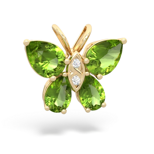 peridot butterfly pendant