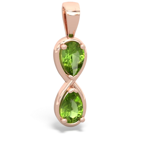 peridot infinity pendant