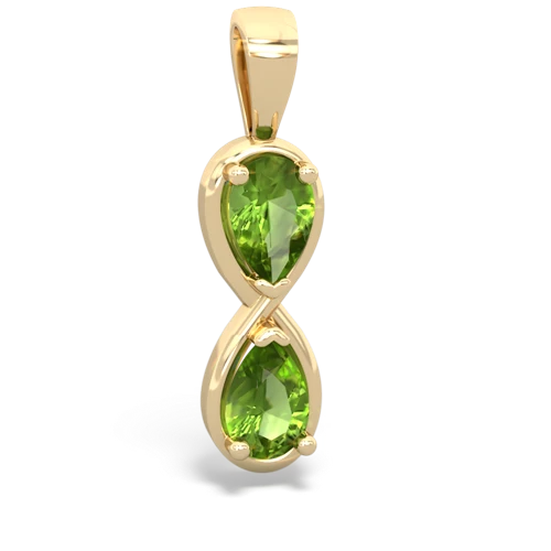 peridot infinity pendant