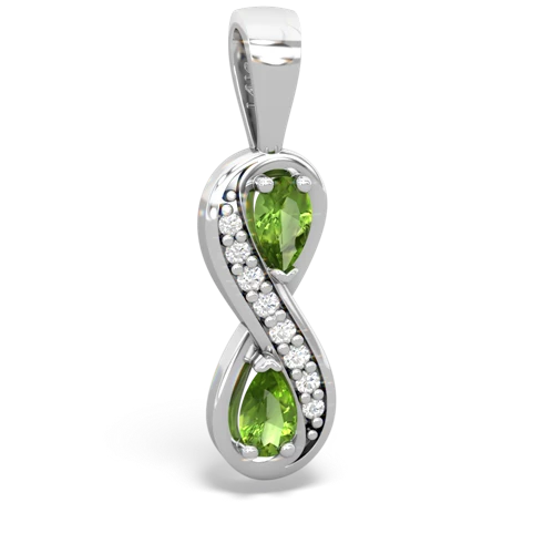 peridot keepsake infinity pendant