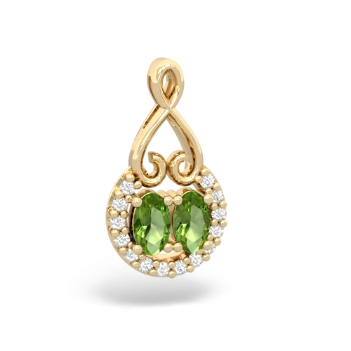 peridot love nest pendant