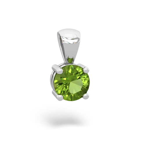 peridot round basic pendant