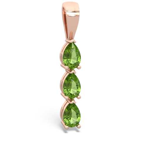 peridot three stone pendant