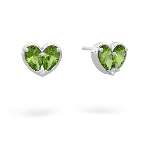 peridot-peridot one heart earrings