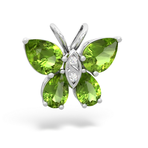 peridot-peridot butterfly pendant