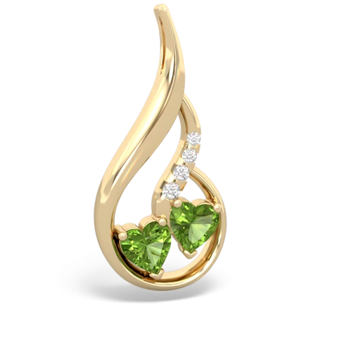 peridot-peridot keepsake swirl pendant