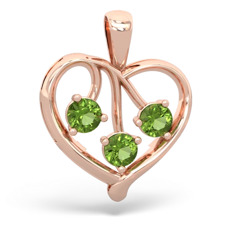 opal-lab emerald love heart pendant