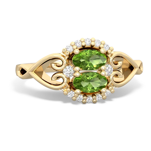 peridot-peridot antique keepsake ring