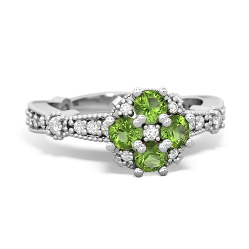 peridot-peridot art deco engagement ring