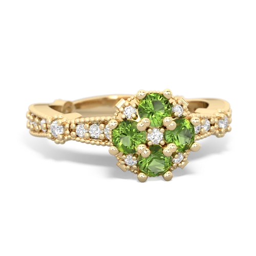 peridot-peridot art deco engagement ring