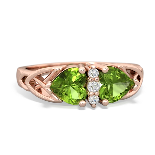 peridot-peridot celtic ring