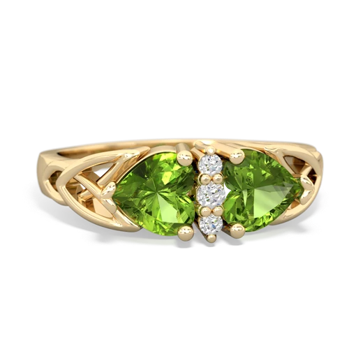 peridot-peridot celtic ring