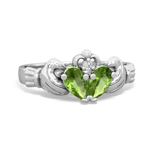 peridot-peridot claddagh ring