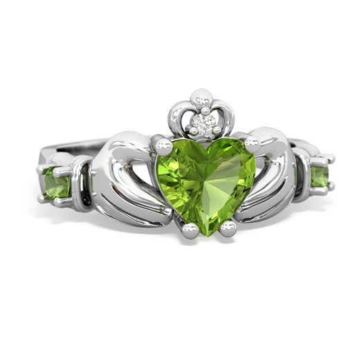 peridot-peridot claddagh ring