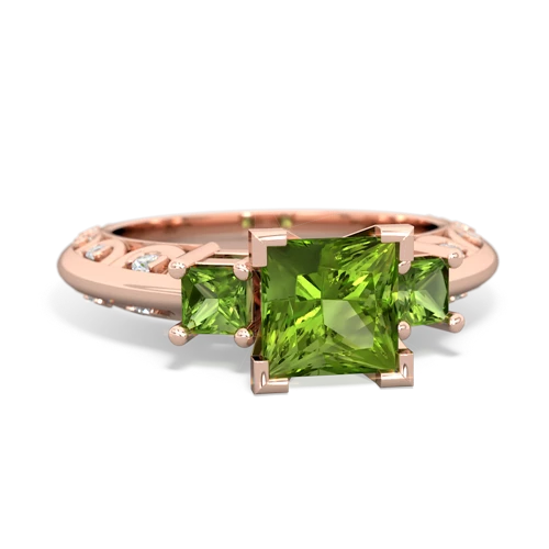 peridot-white topaz engagement ring