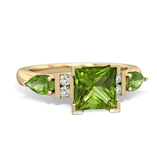 peridot-peridot engagement ring