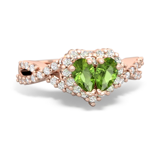 peridot-peridot engagement ring