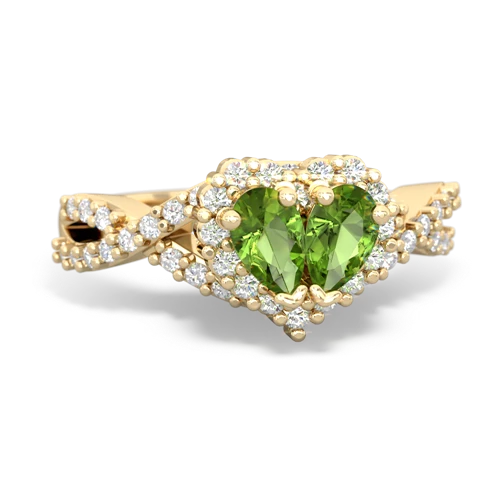 peridot-peridot engagement ring