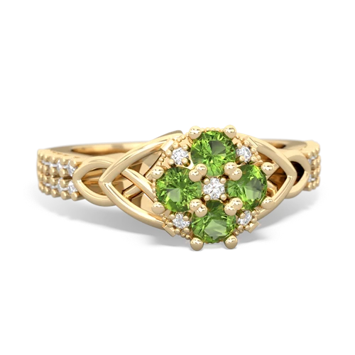 peridot-peridot engagement ring