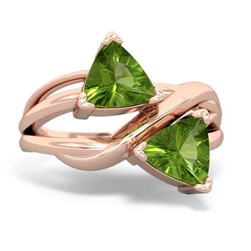 peridot-peridot filligree ring