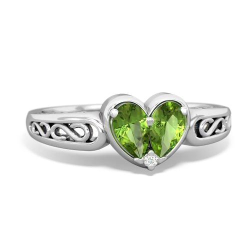 peridot-peridot filligree ring