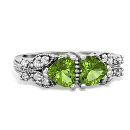 peridot-peridot keepsake butterfly ring