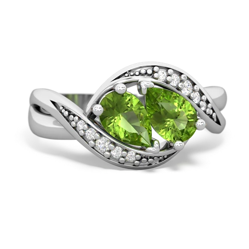 peridot-peridot keepsake curls ring