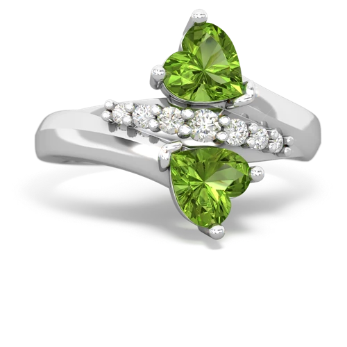 peridot-peridot modern ring