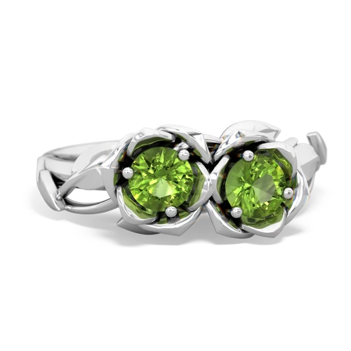 peridot-peridot roses ring