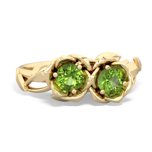 peridot-peridot roses ring