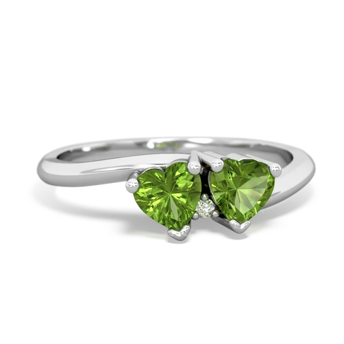 peridot-peridot sweethearts promise ring