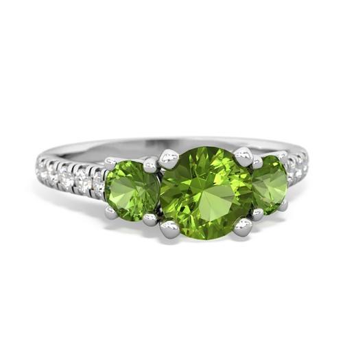 peridot-peridot trellis pave ring