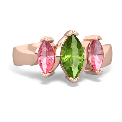 peridot-pink sapphire keepsake ring