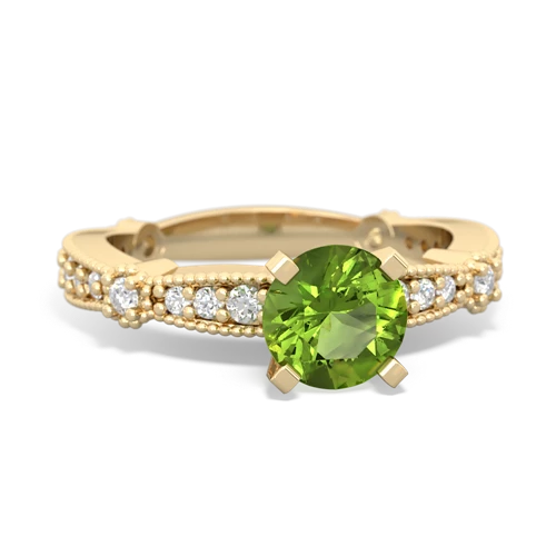 Peridot Milgrain Antique Style Genuine Peridot ring Ring